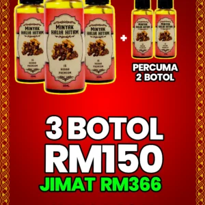 SET LENGKAP 3 BOTOL + PERCUMA 2 BOTOL