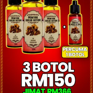 SET LENGKAP 3 BOTOL + PERCUMA 1 BOTOL